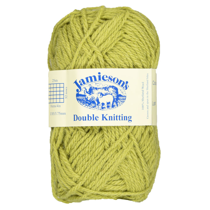Jamieson's of Shetland Double Knitting Yarn - 365 Chartreuse - Zoom Image