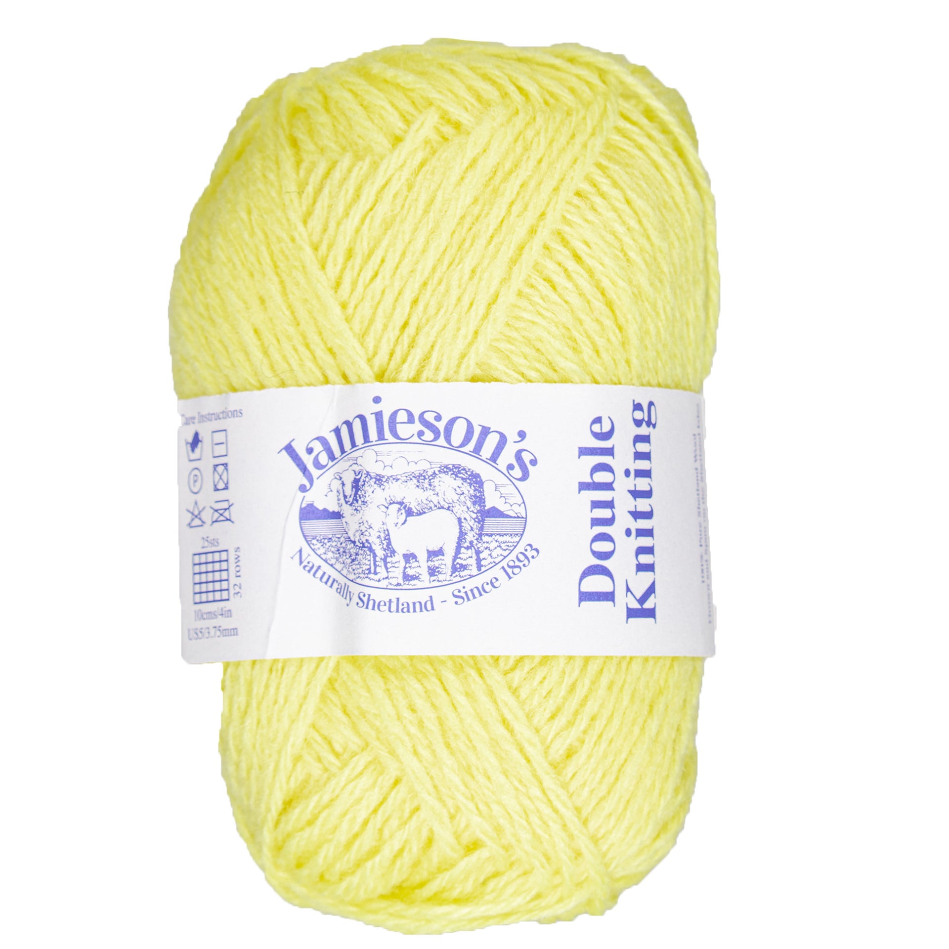 Jamieson's of Shetland Double Knitting Yarn - 350 Lemon - Zoom Image
