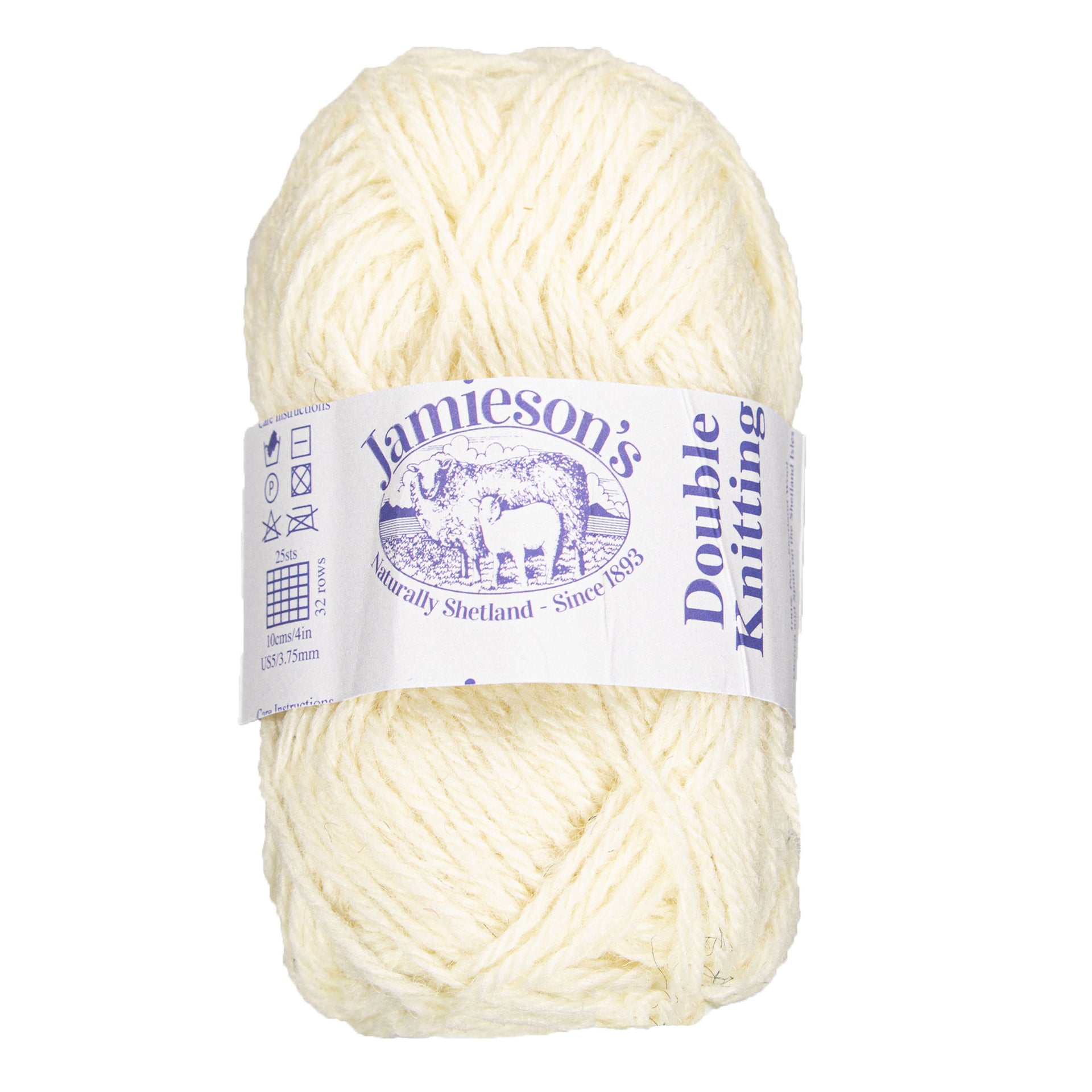Jamieson's of Shetland Double Knitting Yarn - 104 Natural White - Zoom Image
