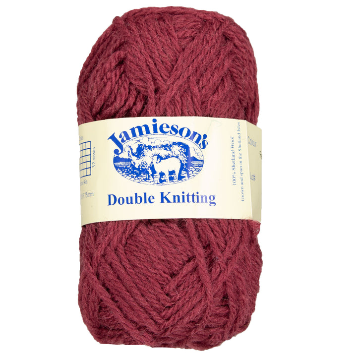 Jamieson's of Shetland Double Knitting Yarn - 572 Red Currant - Zoom Image