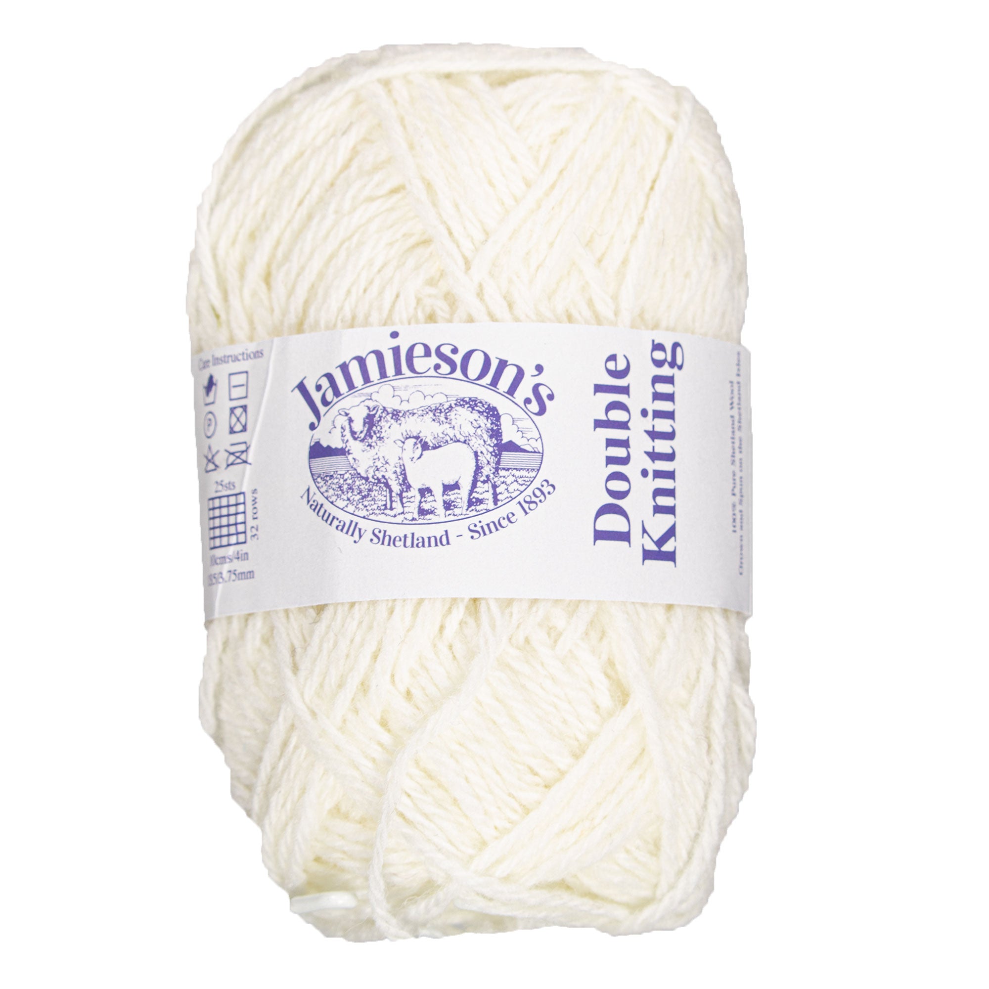 Jamieson's of Shetland Double Knitting Yarn - 304 White - Zoom Image