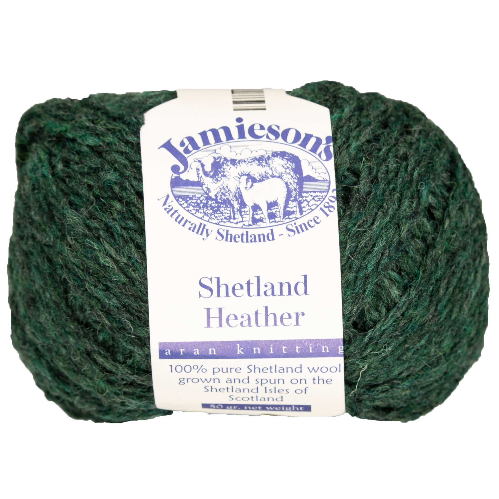 Jamieson's of Shetland Heather Aran Yarn - 336 Conifer - Zoom Image