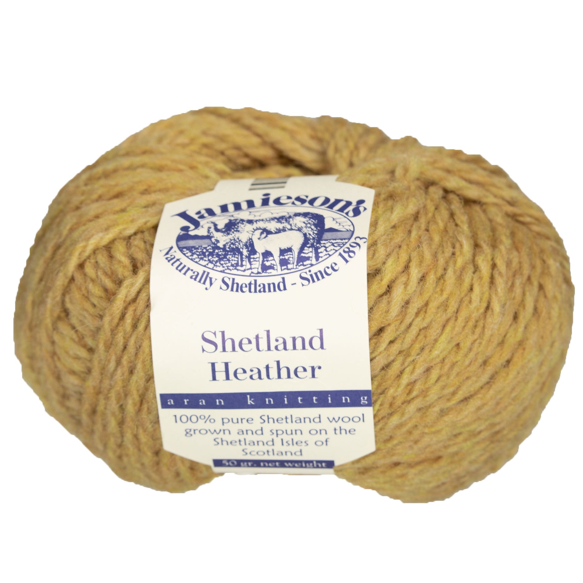 Jamieson's of Shetland Heather Aran Yarn - 383 Husk - Zoom Image
