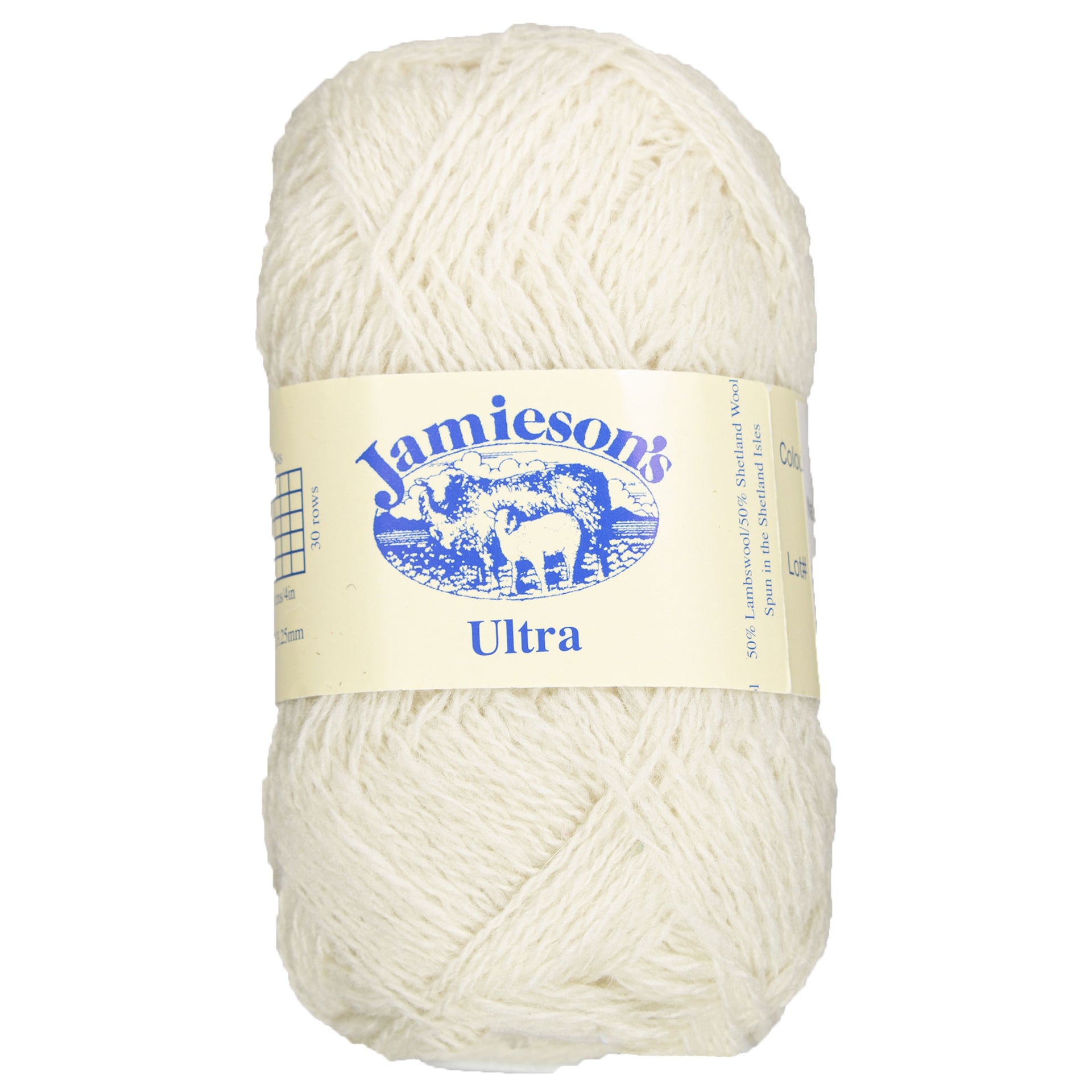 Jamieson's of Shetland Ultra Lace Weight Yarn - 104 Natural White - Zoom Image
