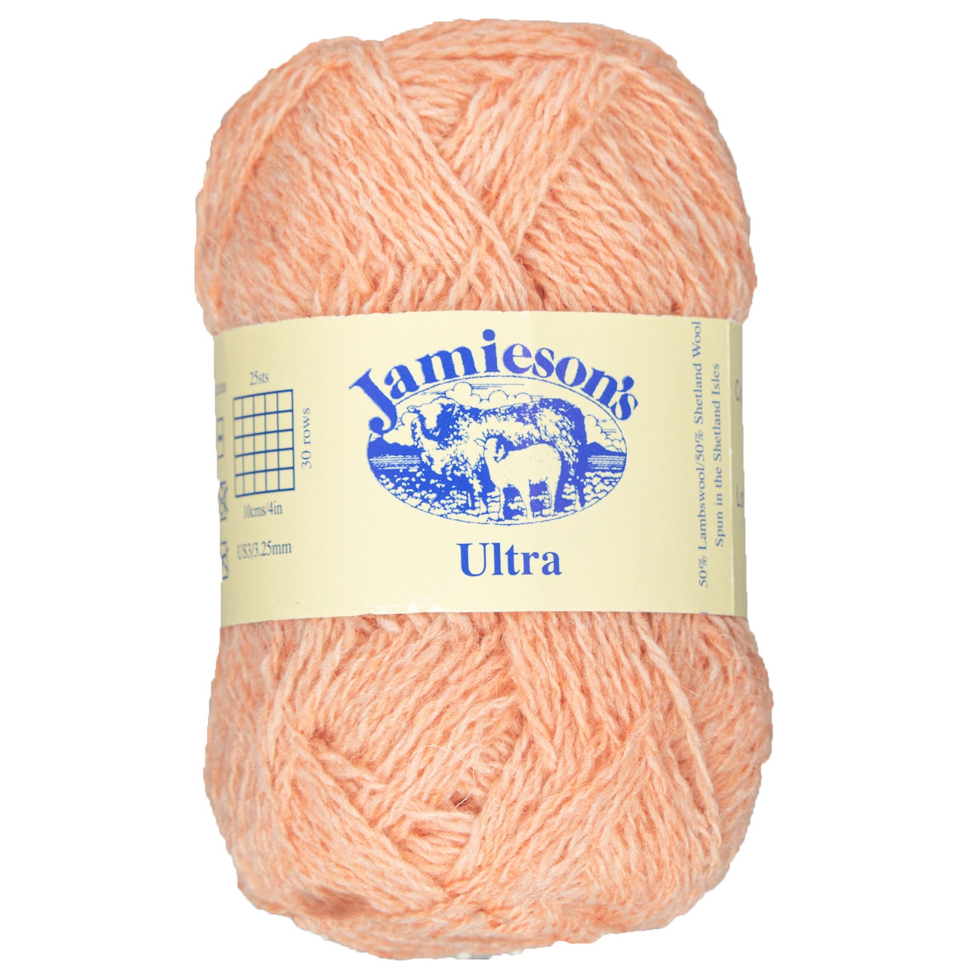 Jamieson's of Shetland Ultra Lace Weight Yarn - 442 Peach Melba - Zoom Image
