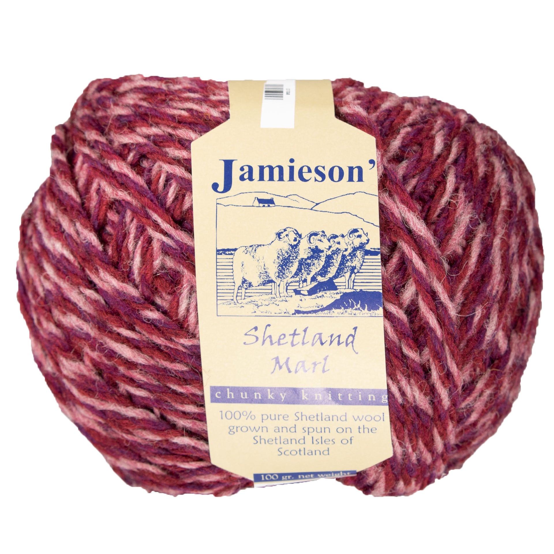 Jamieson's of Shetland Marl Chunky Yarn - 2113 Carnation - Zoom Image
