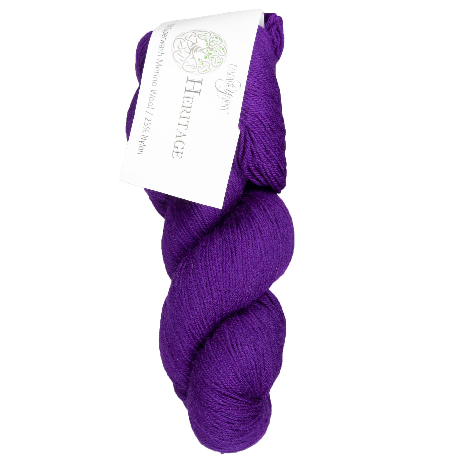 Cascade Yarns Heritage Yarn - 5776 Highlighter Violet - Zoom Image
