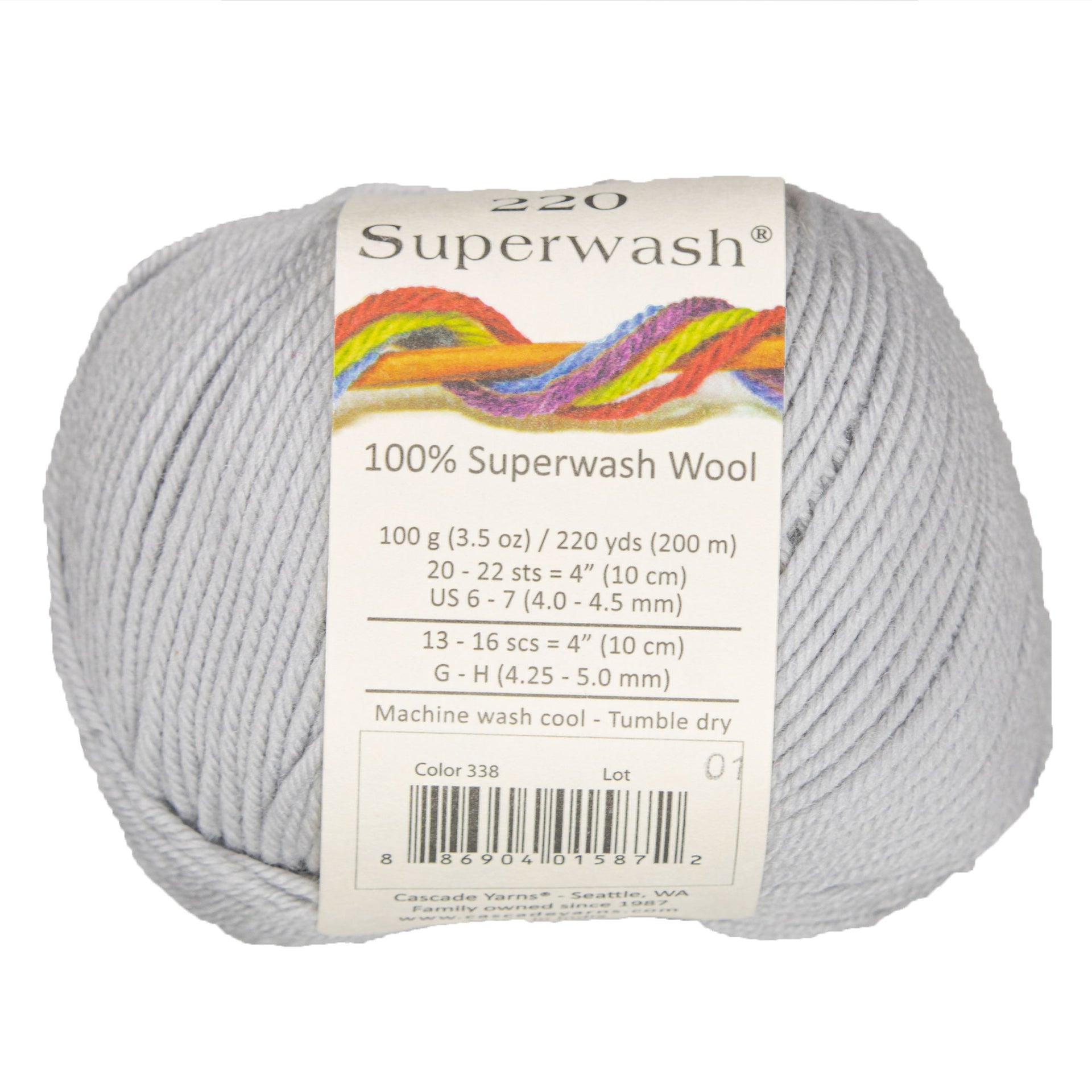 Cascade Yarns 220 Superwash Yarn - 0338 Harbor Mist - Zoom Image
