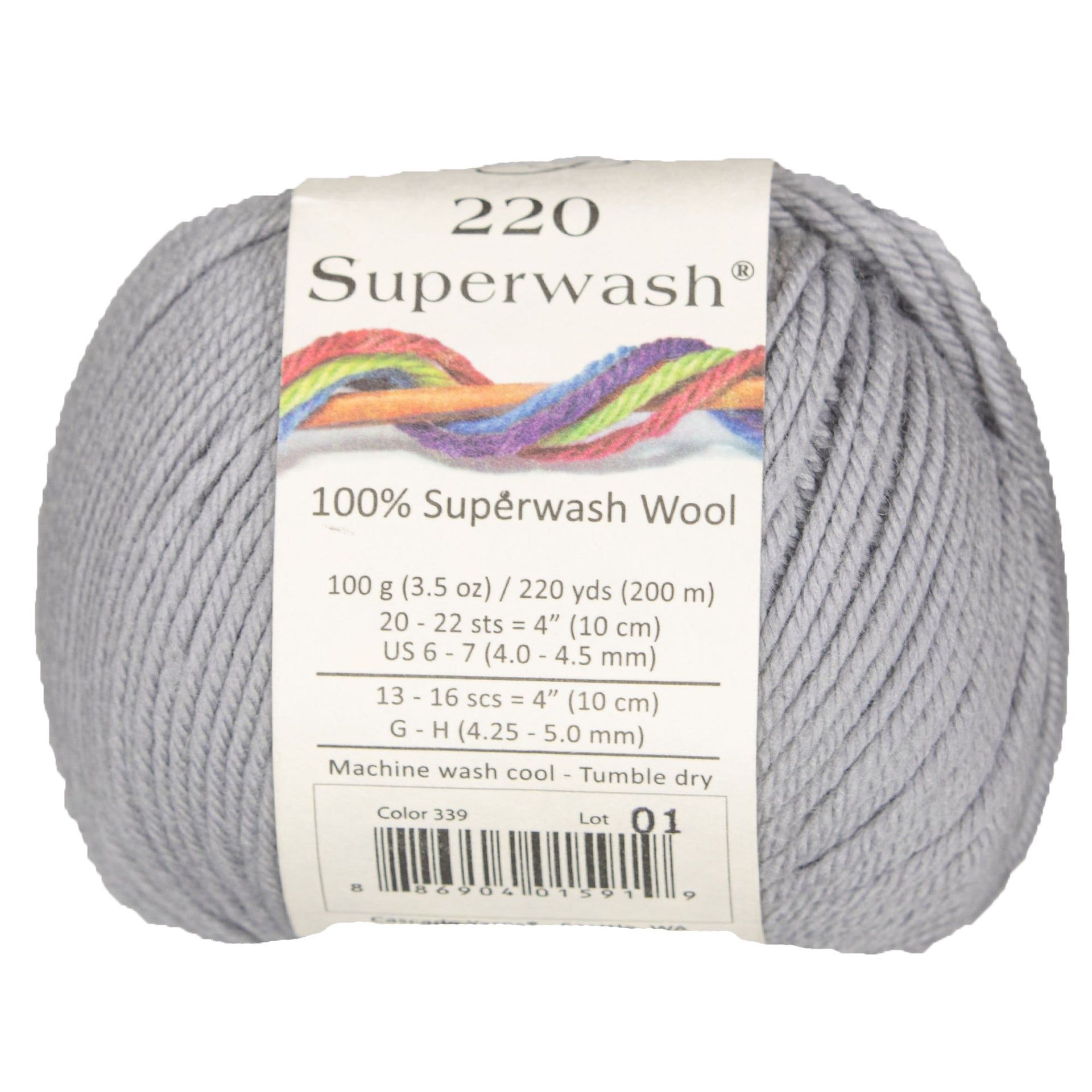Cascade Yarns 220 Superwash Yarn - 0339 Slate - Zoom Image
