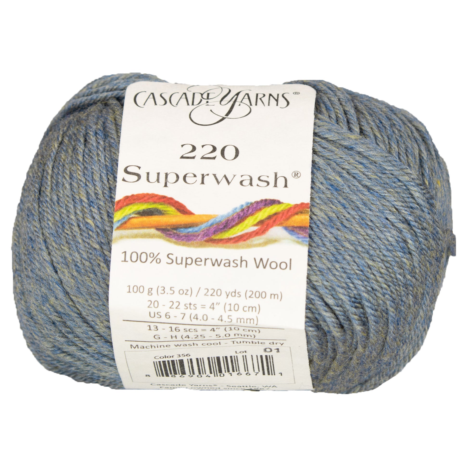 Cascade Yarns 220 Superwash Yarn - 0356 Coast Heather - Zoom Image
