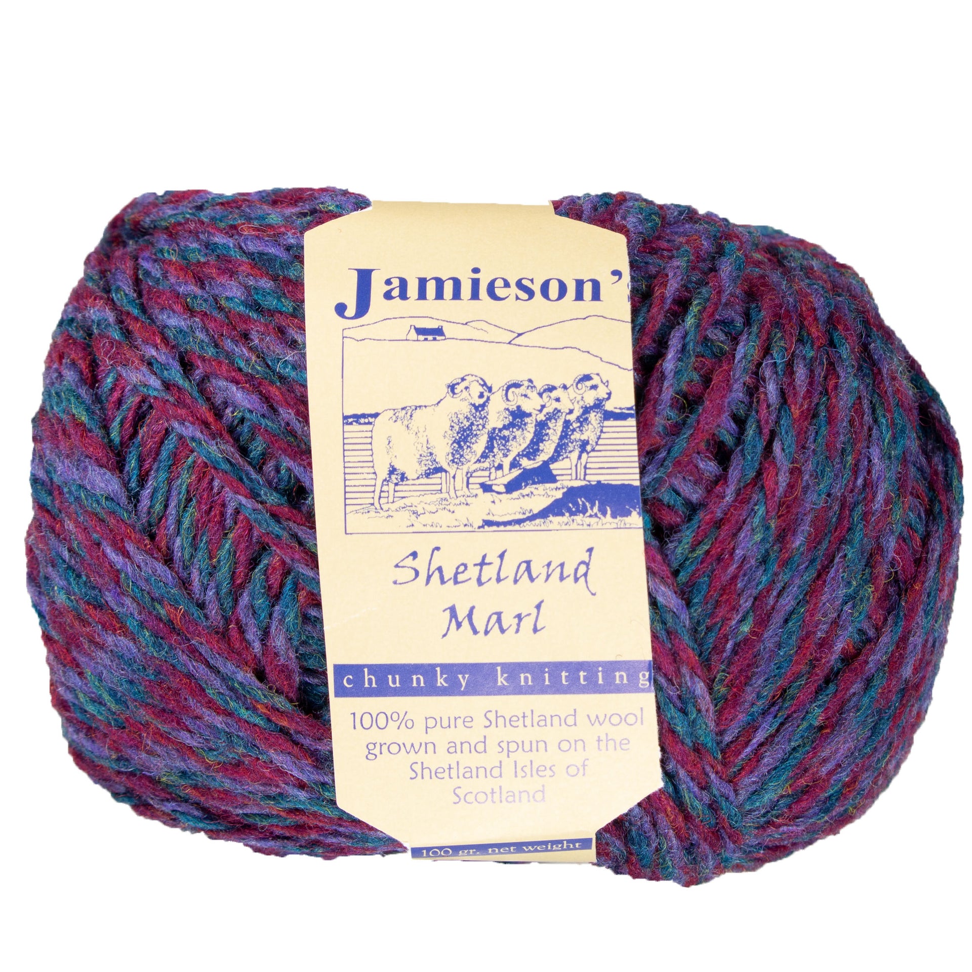 Jamieson's of Shetland Marl Chunky Yarn - 2114 Jewel - Zoom Image
