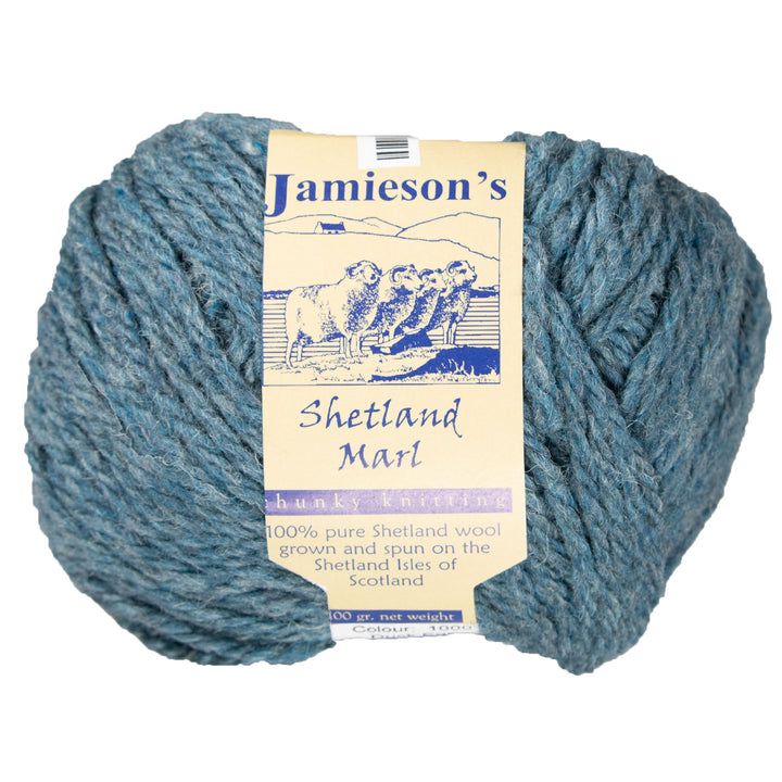 Jamieson's of Shetland Marl Chunky Yarn - 1000 Duck Egg - Zoom Image