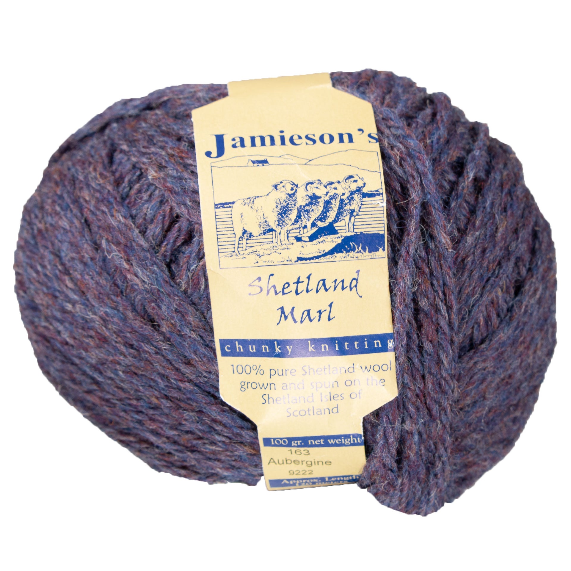 Jamieson's of Shetland Marl Chunky Yarn - 163 Aubergine - Zoom Image
