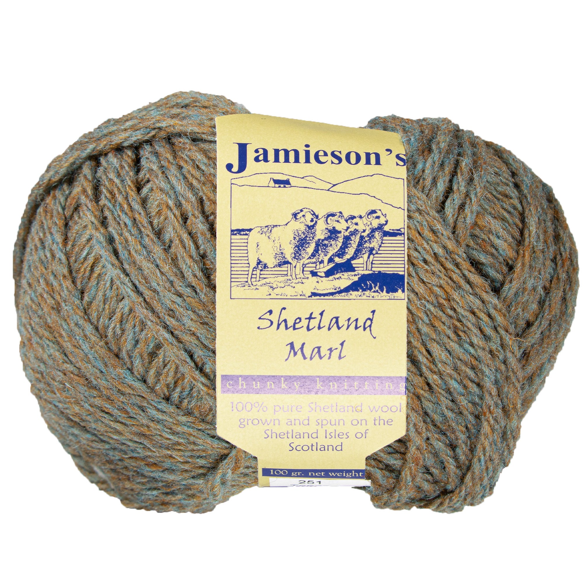 Jamieson's of Shetland Marl Chunky Yarn - 251 Topaz - Zoom Image