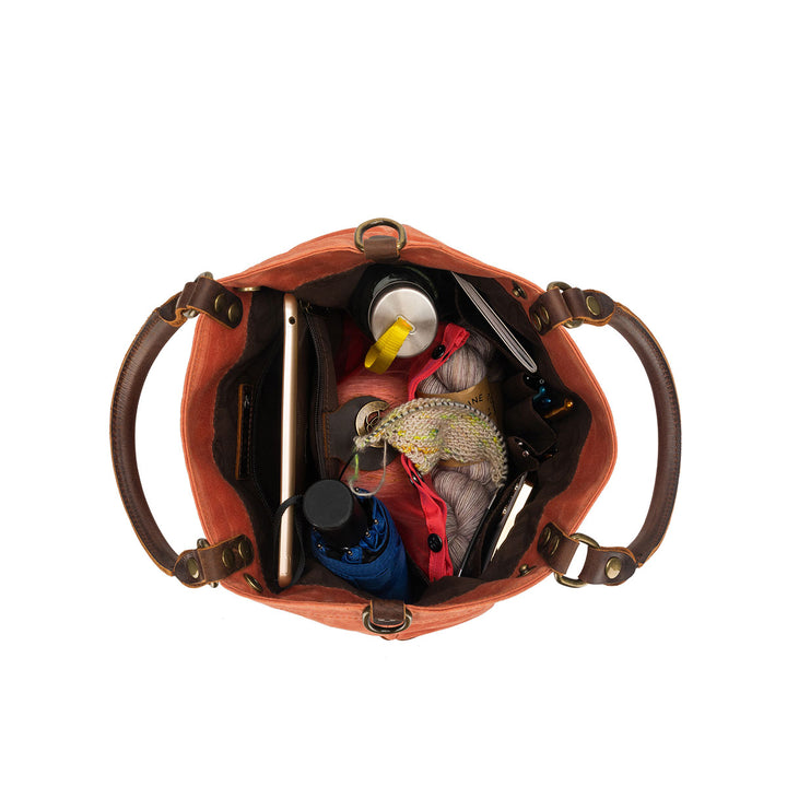 della Q Maker's Canvas Tote - Orange - Extra Image