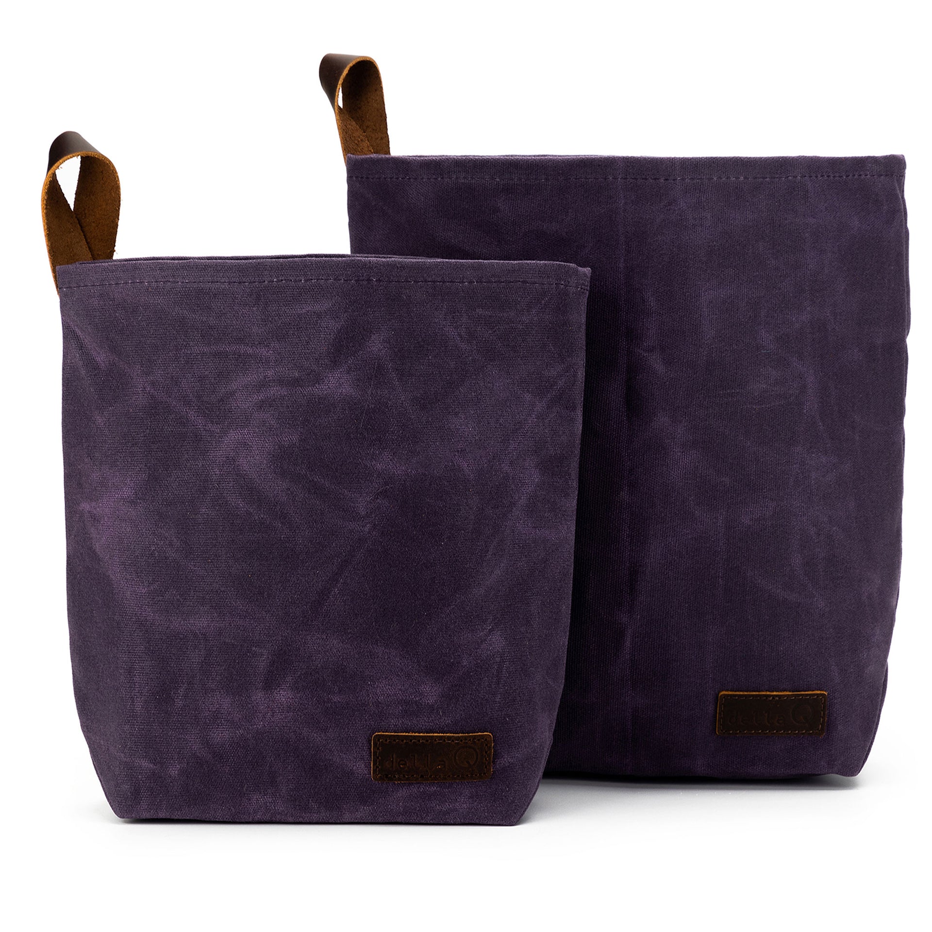 della Q Maker's Canvas Knit Sacks (Set of 2) - Purple - Zoom Image
