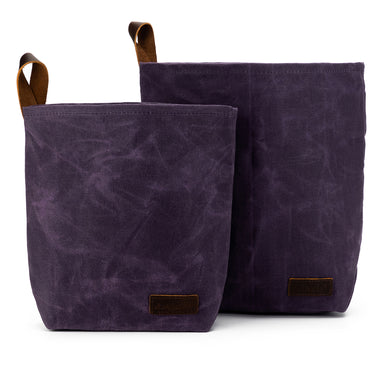 della Q Maker's Canvas Knit Sacks (Set of 2) - Purple - Zoom Image