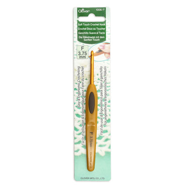 Clover Soft Touch Crochet Hooks - Aluminum Needles - Size F (3.75mm) - Zoom Image