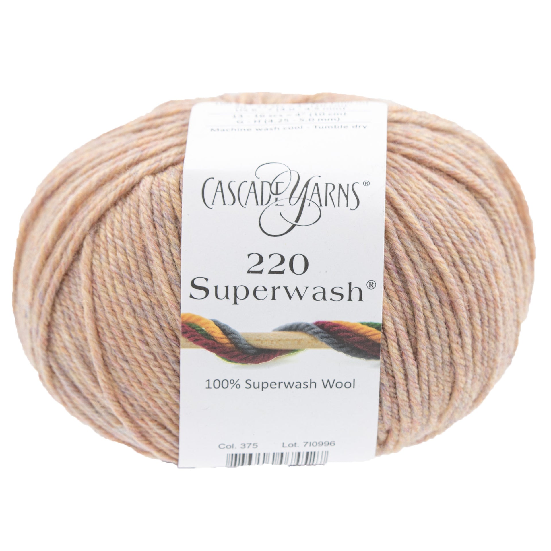 Cascade Yarns 220 Superwash Yarn - 0375 Blush Heather - Zoom Image
