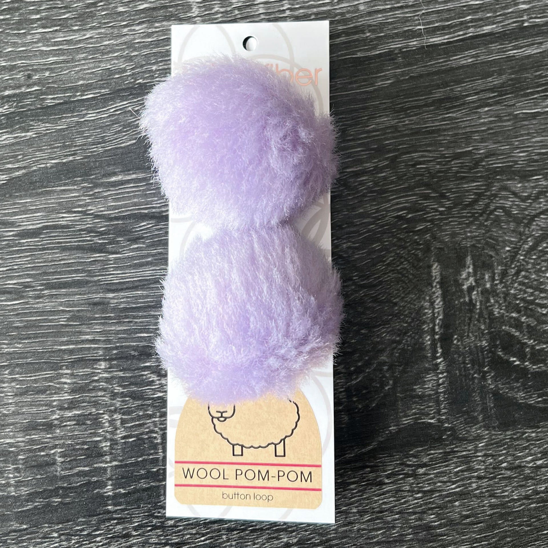 Ikigai Fiber Wool Pom Poms - Lavender Wool Pom 6cm - Zoom Image
