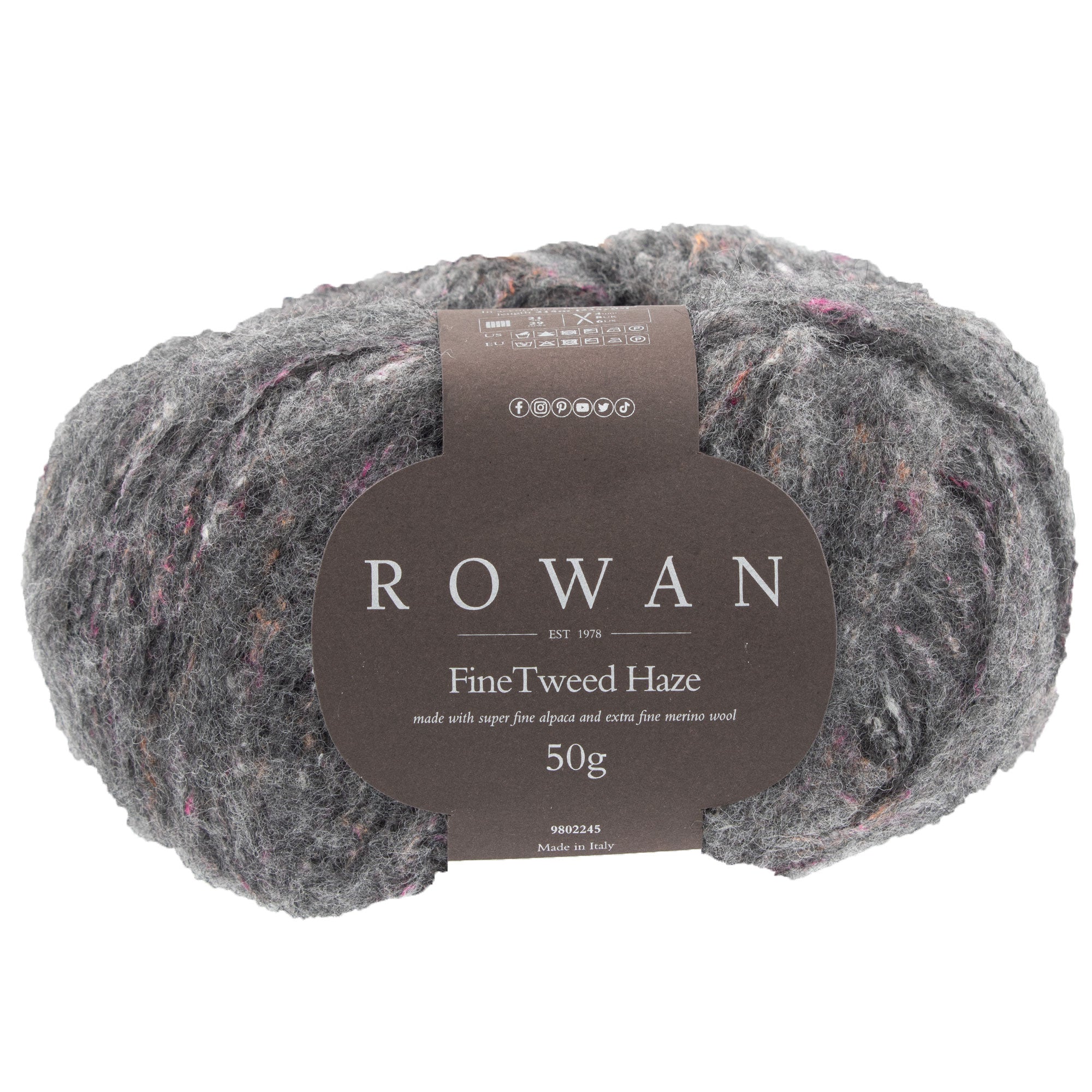 Rowan Fine Tweed Haze Yarn - 008 Ash - Zoom Image
