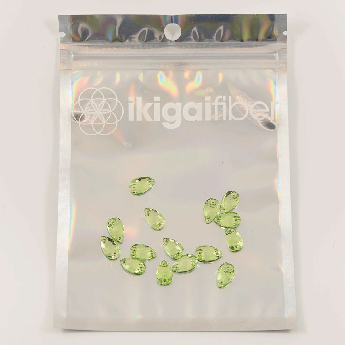 Ikigai Fiber Sew On Crystals & Buttons - Peridot Crystals - Extra Image
