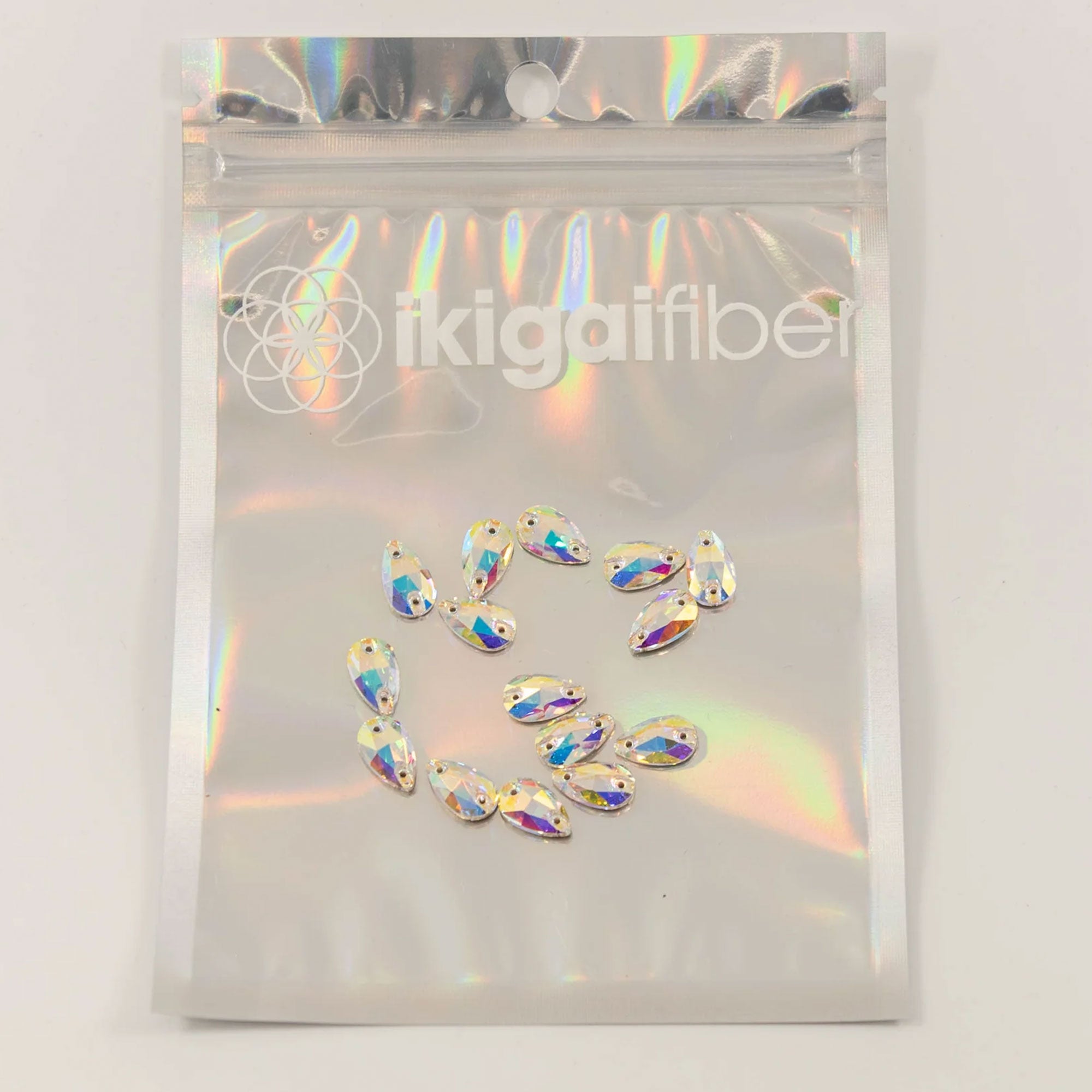 Ikigai Fiber Sew On Crystals & Buttons - Crystal AB - Zoom Image