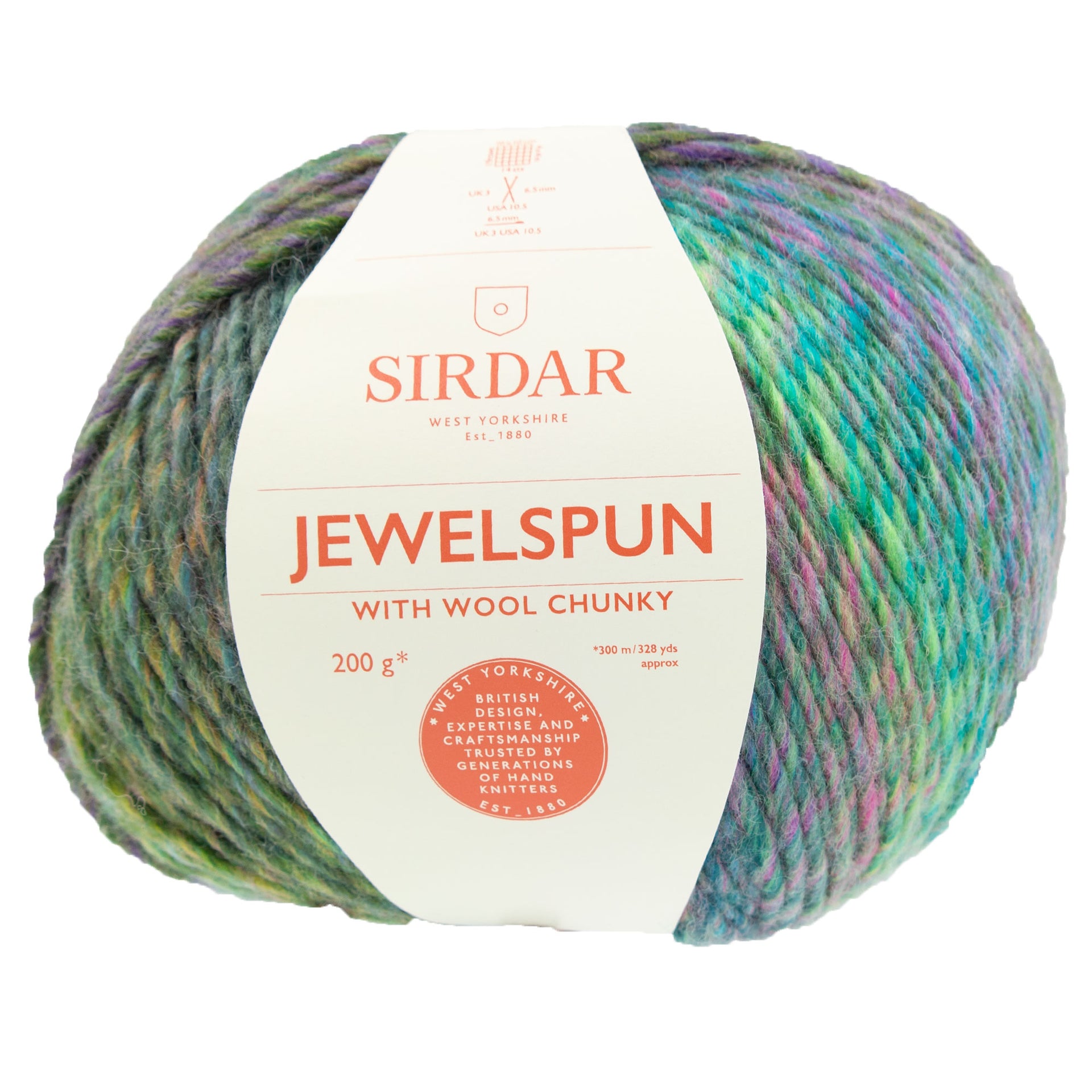 Sirdar Jewelspun with Wool Chunky Yarn - 201 Emerald Shore - Zoom Image
