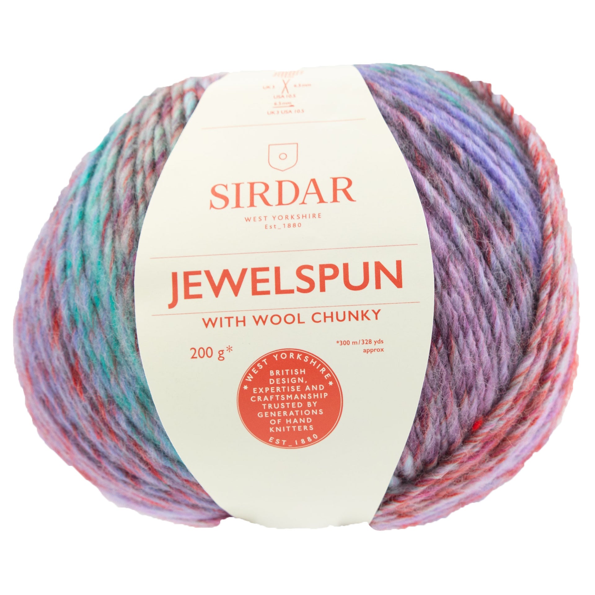 Sirdar Jewelspun with Wool Chunky Yarn - 202 Tide Pool Topaz - Zoom Image
