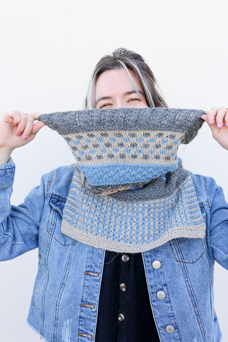 Jimmy Beans Wool SNYC Patterns - Juniper Creek Cowl - PDF Download - Extra Image
