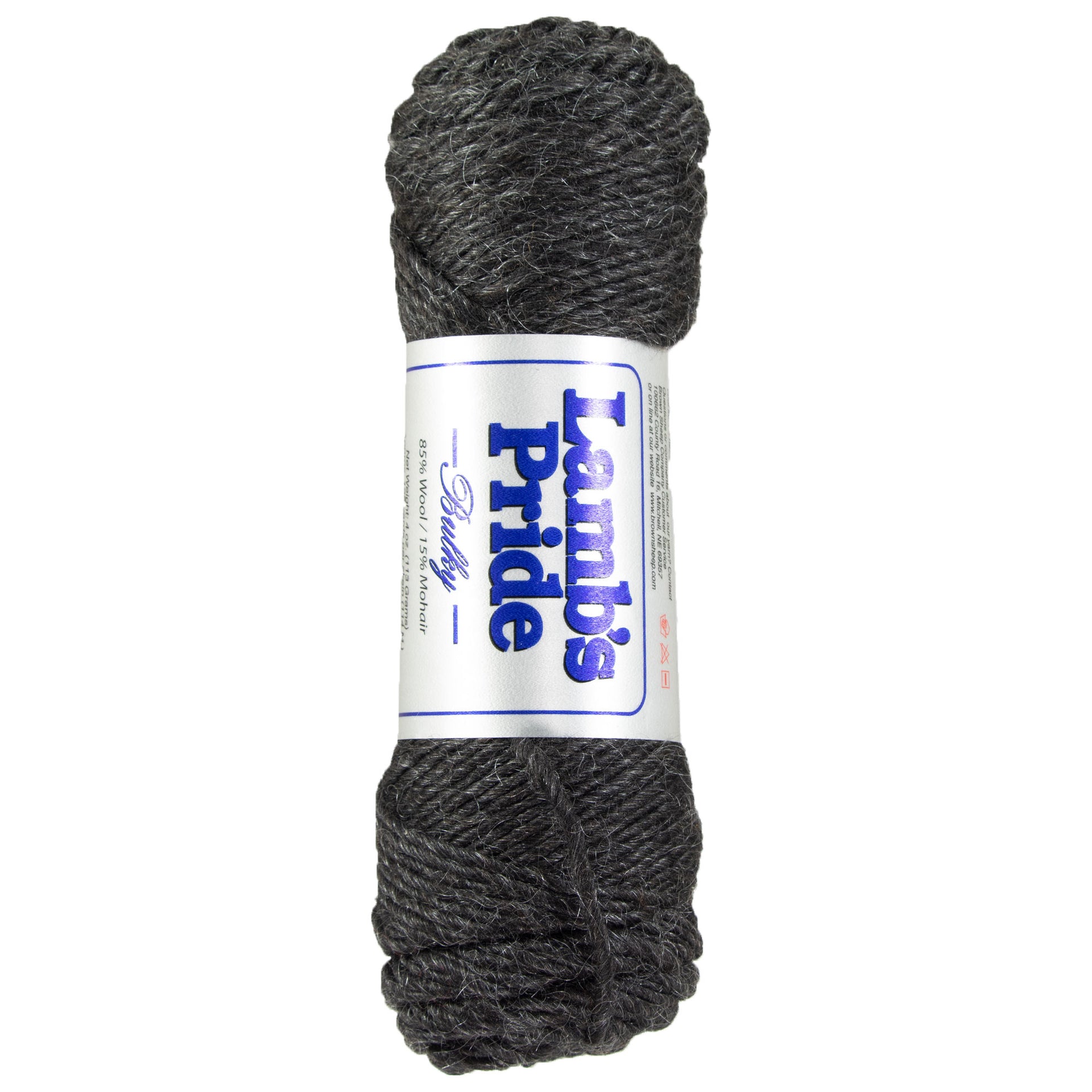 Brown Sheep Lamb's Pride Bulky Yarn - M006 - Deep Charcoal - Zoom Image
