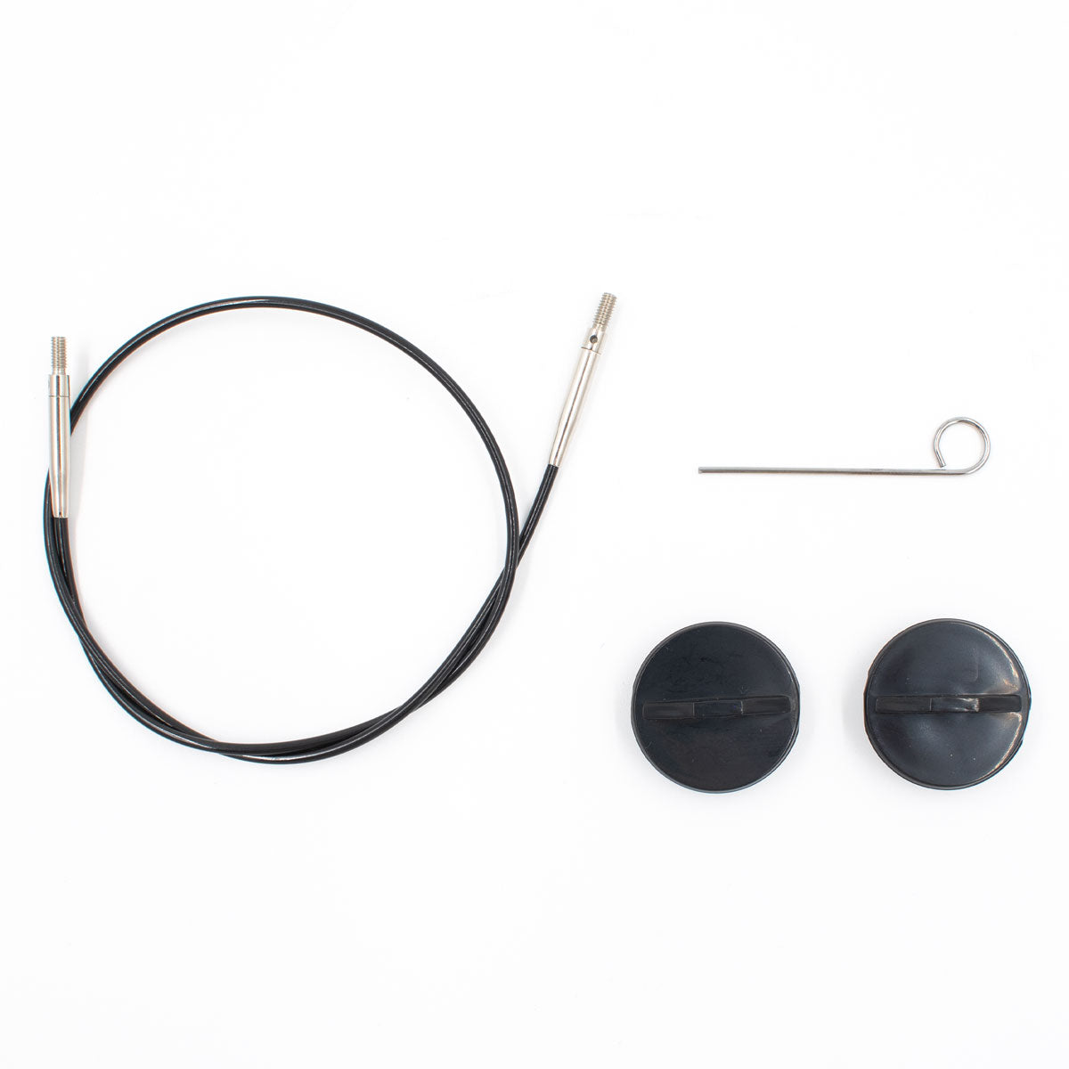 LYKKE Crafts Interchangeable Needle Cords - Black - 60"/150 cm [for 5" tips] - Extra Image
