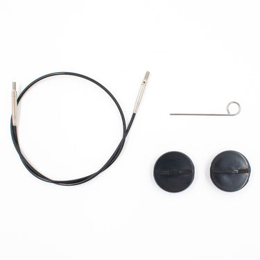 LYKKE Crafts Interchangeable Needle Cords - Black - 60"/150 cm [for 5" tips] - Zoom Image