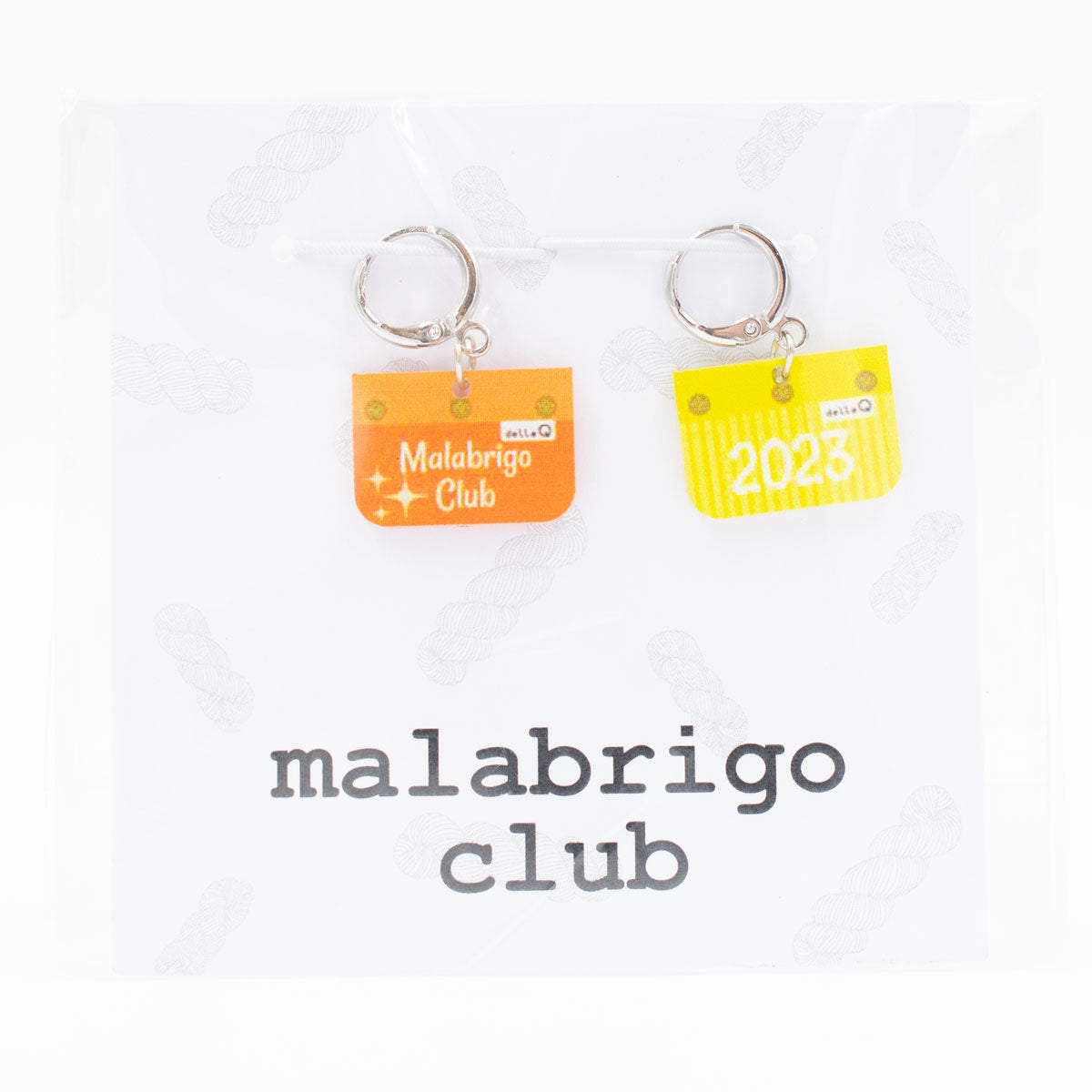 Jimmy Beans Wool Stitch Markers - Orange & Yellow Malabrigo Club 2023 - Extra Image
