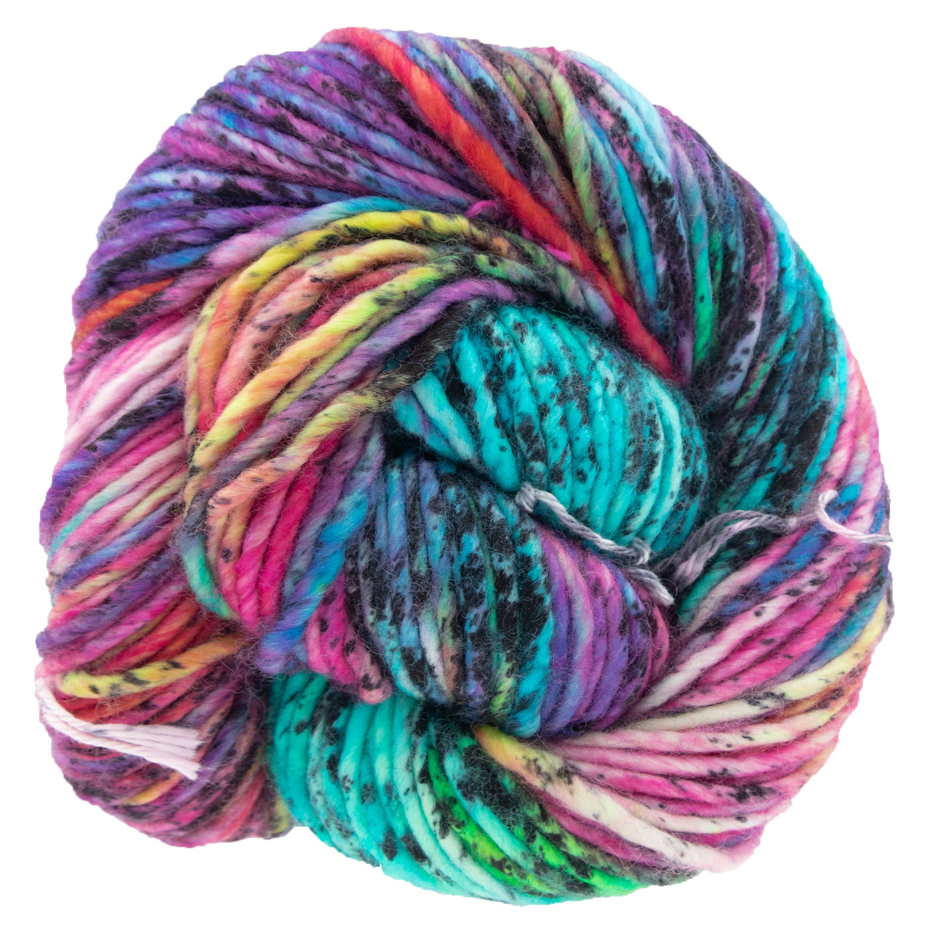 Madelinetosh A.S.A.P Thick and Thin Yarn - Electric Rainbow - Zoom Image
