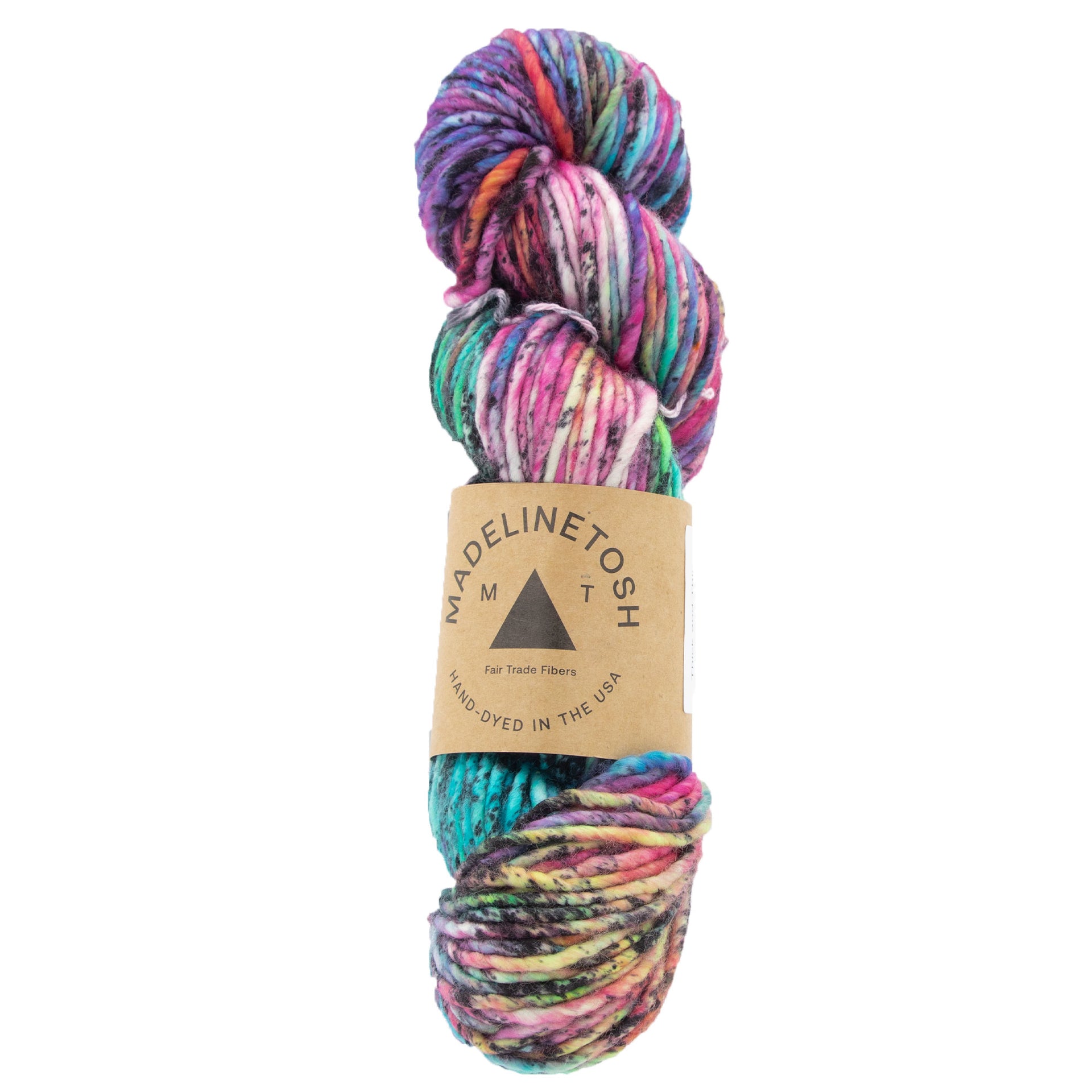 Madelinetosh A.S.A.P Thick and Thin Yarn - Electric Rainbow - Zoom Image

