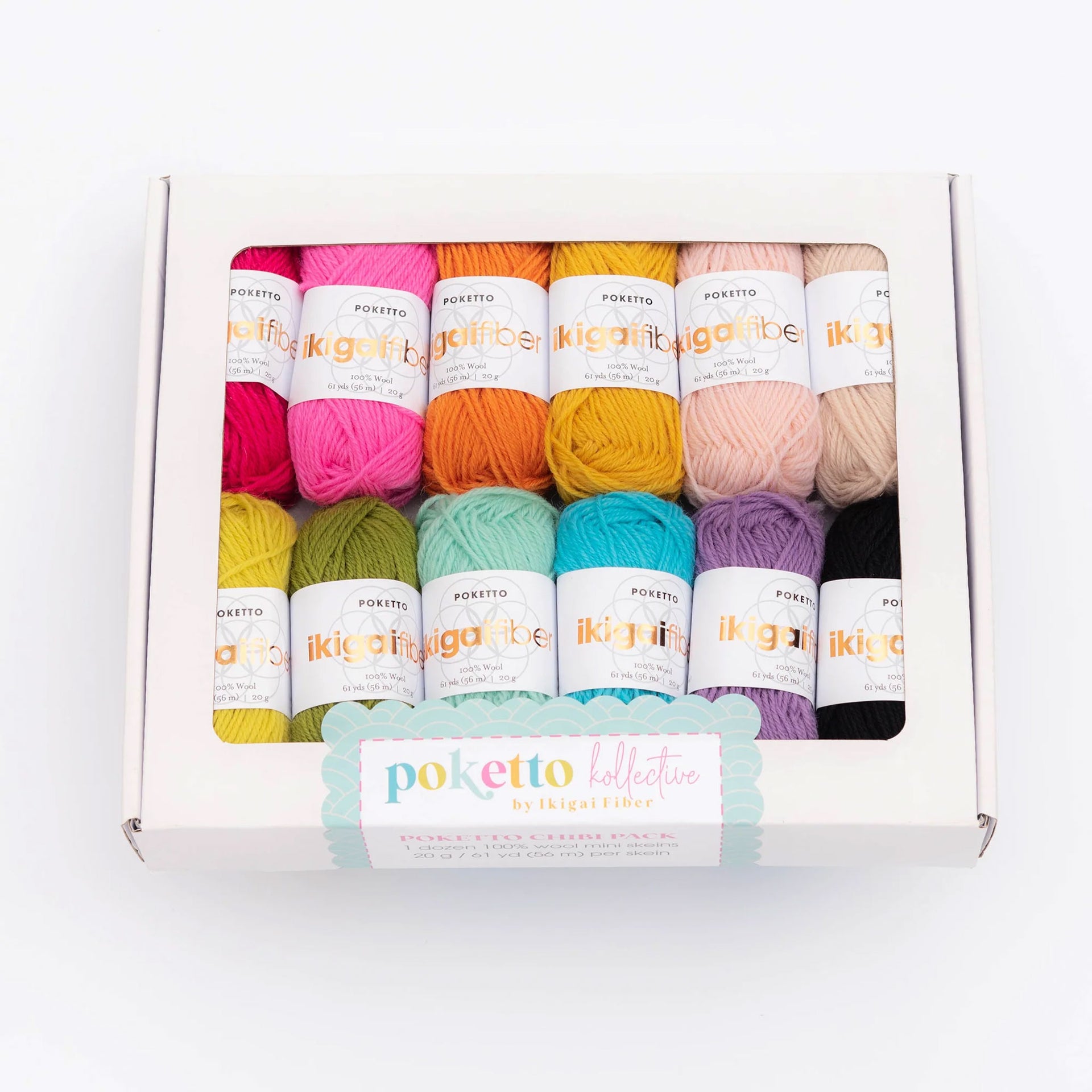 Ikigai Fiber Poketto Chibi Pack Yarn - Rainbow - Zoom Image
