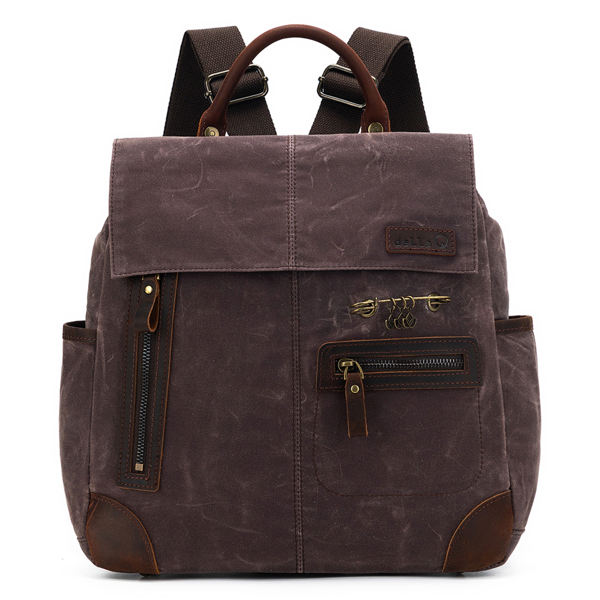 della Q Maker's Midi Backpack - Cocoa - Zoom Image