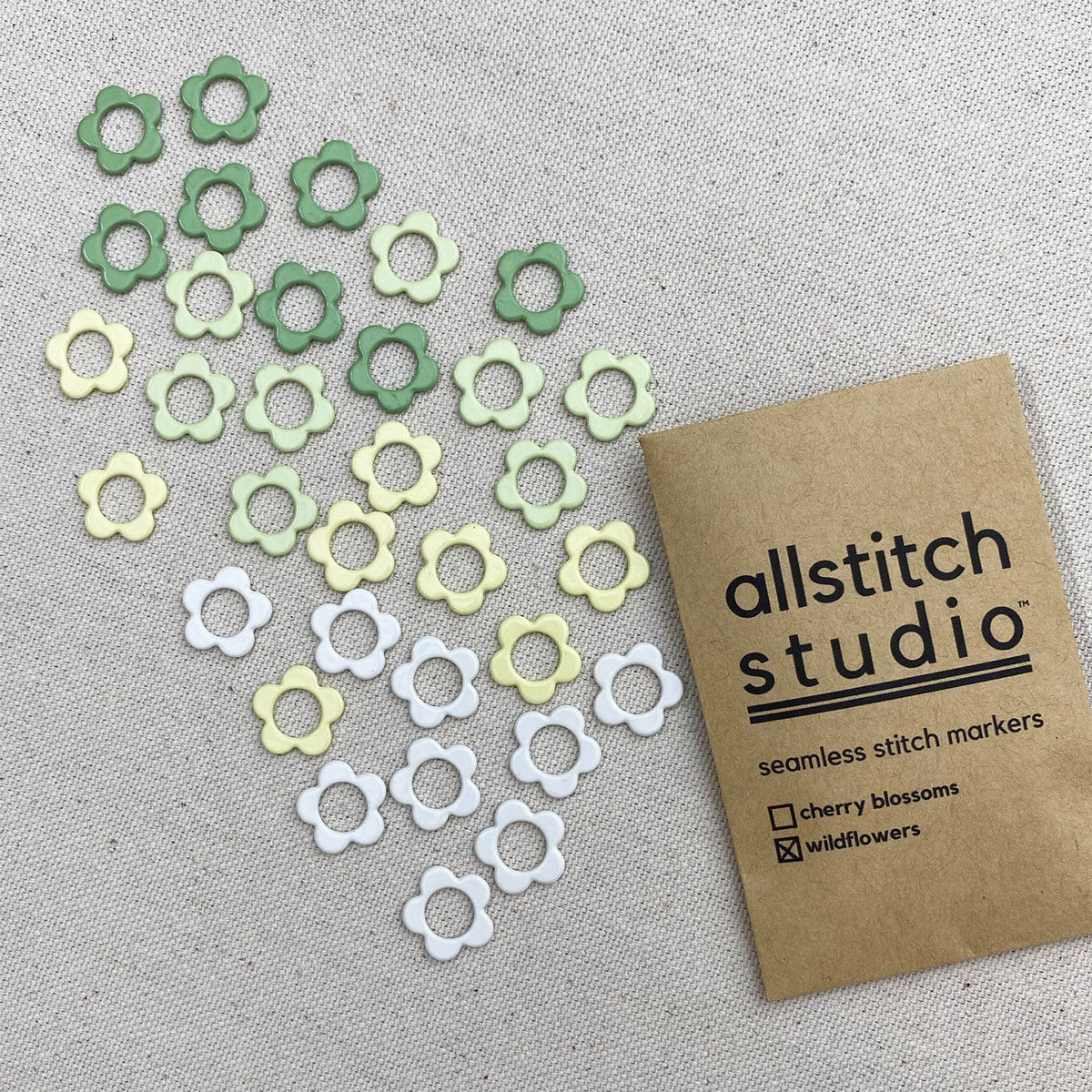 Allstitch Studio Seamless Stitch Markers - Large - Wildflowers - Extra Image
