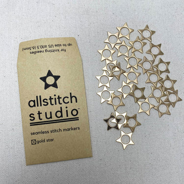 Allstitch Studio Seamless Stitch Markers - Gold Stars - Zoom Image