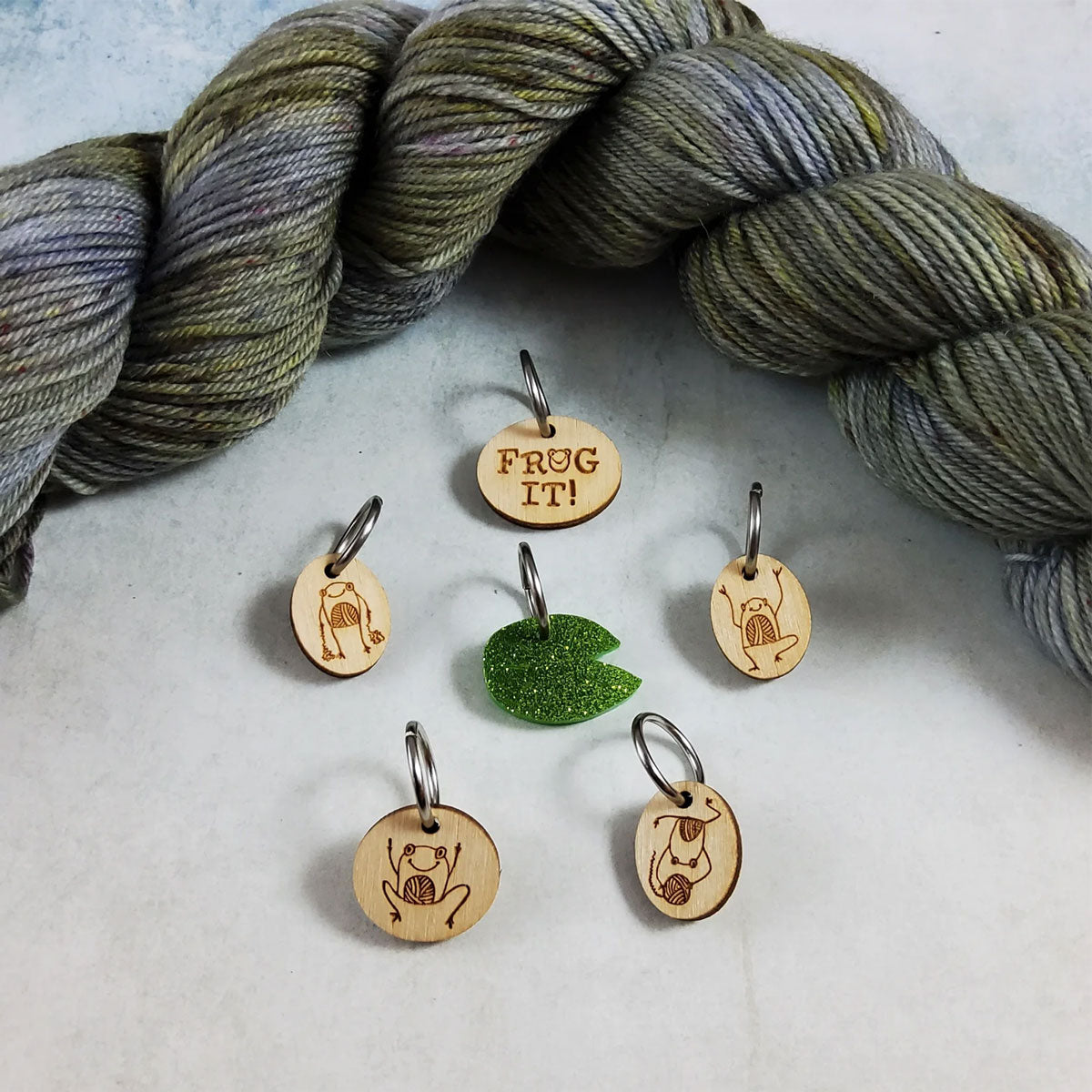 Katrinkles Stitch Markers - Frog Stitch Marker Set - Extra Image
