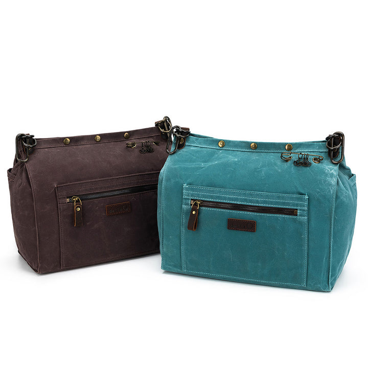 della Q Maker's Canvas Rucksack - Cocoa - Extra Image