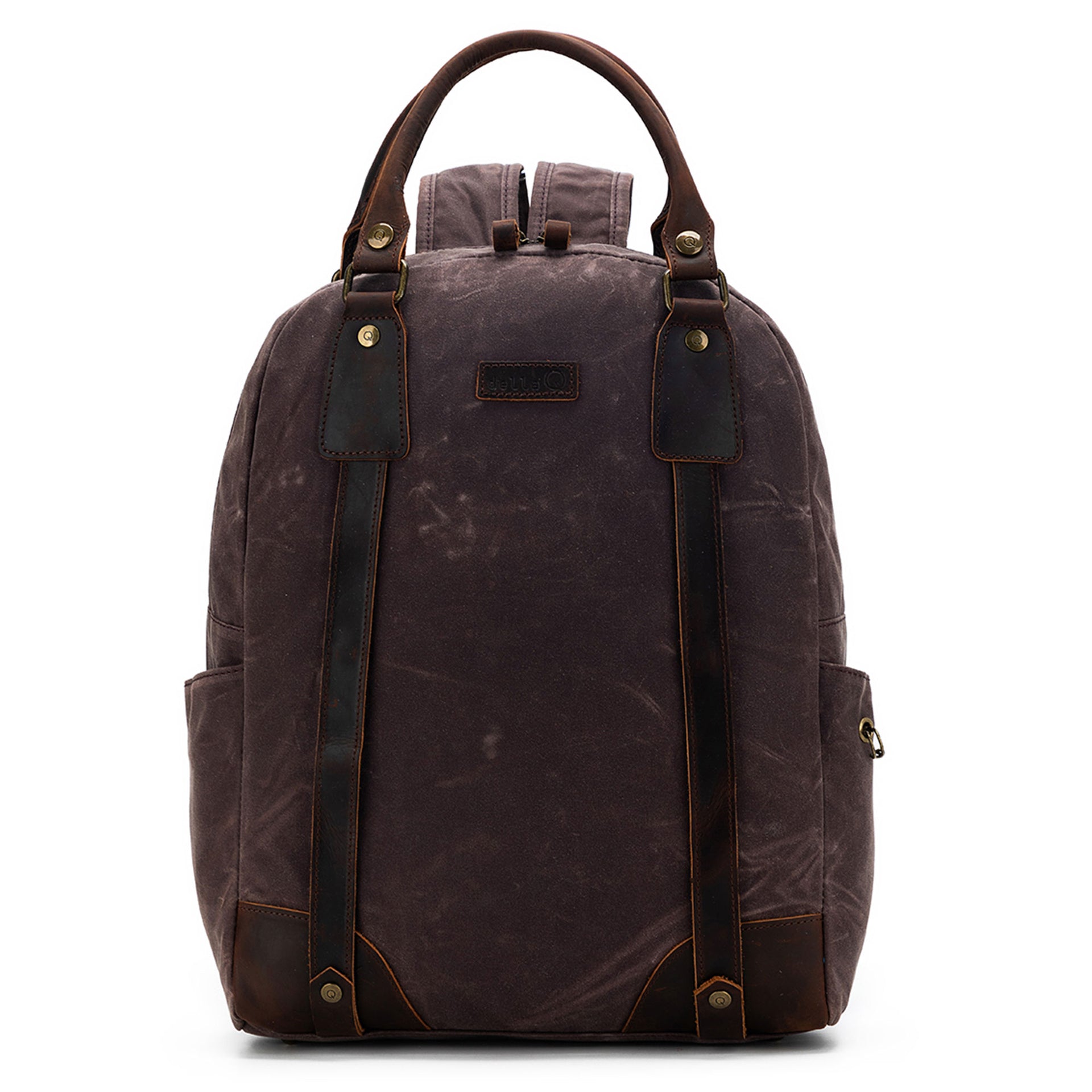 della Q Maker's Canvas Backpack - Cocoa - Zoom Image

