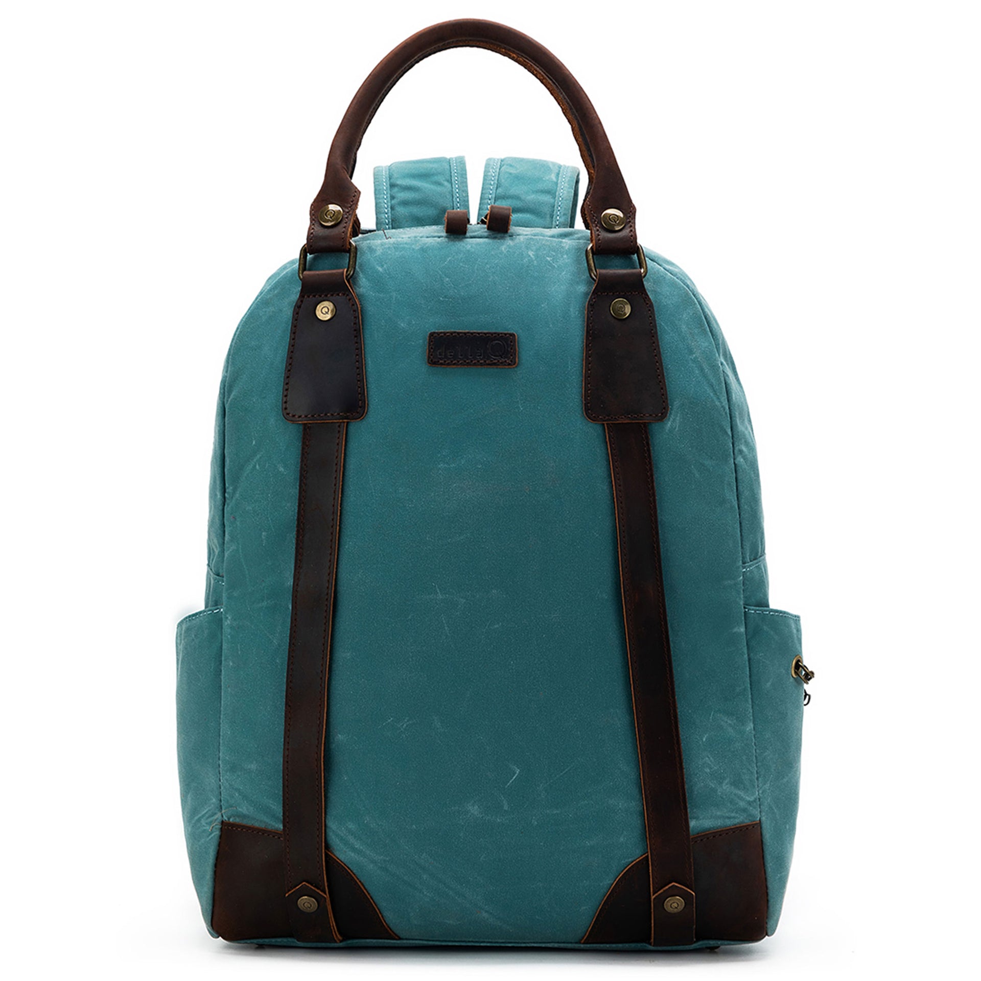 della Q Maker's Canvas Backpack - Teal - Zoom Image
