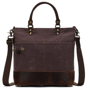 della Q Maker's Canvas Tote - Cocoa - Zoom Image