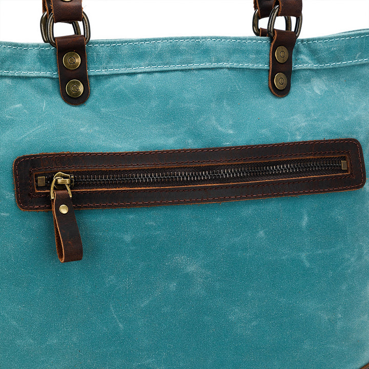 della Q Maker's Canvas Tote - Teal - Extra Image