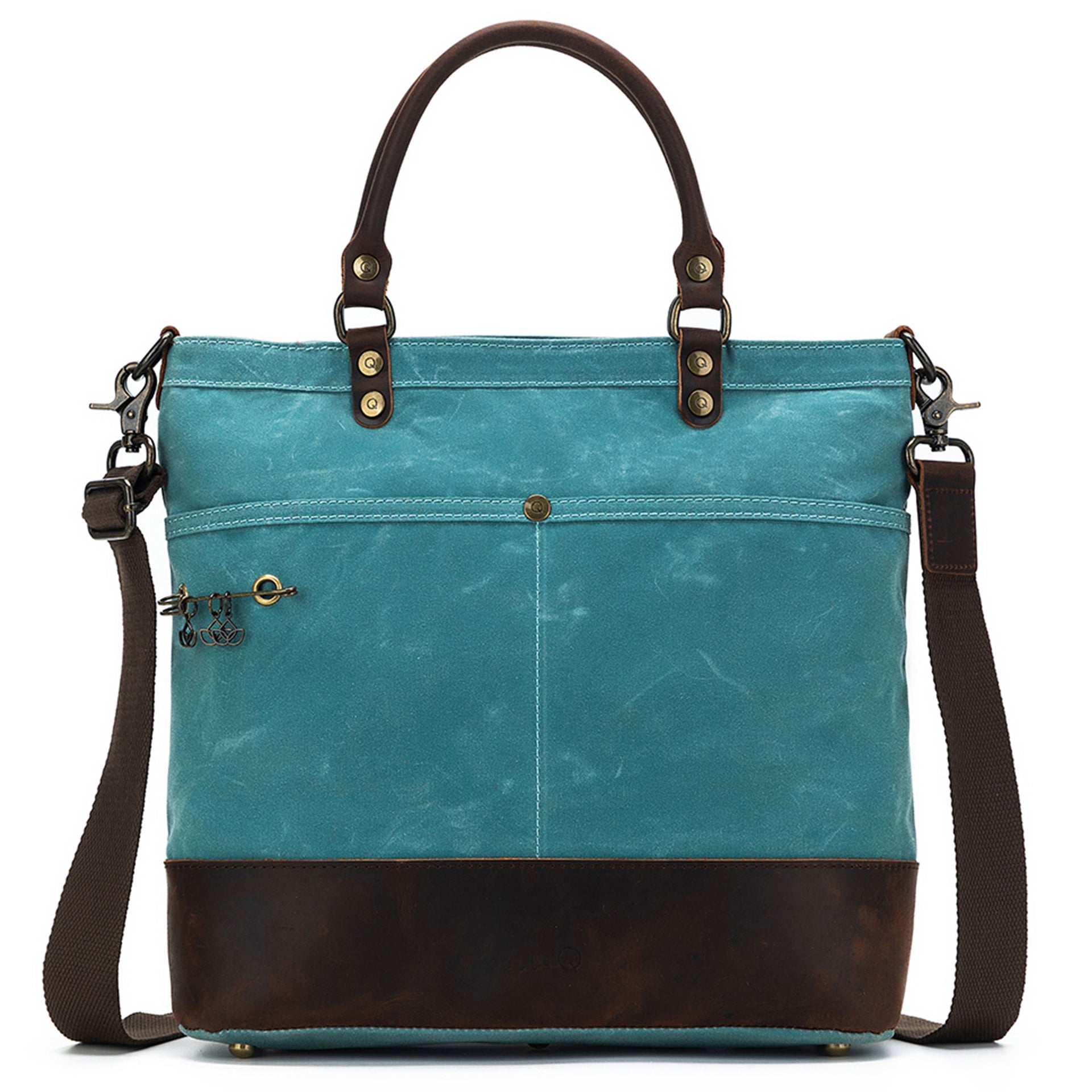 della Q Maker's Canvas Tote - Teal - Zoom Image
