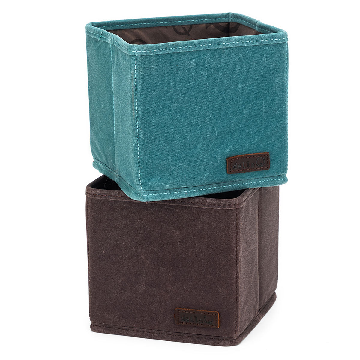 della Q Maker's Canvas Cubbies (Set of 2) - Teal - Extra Image