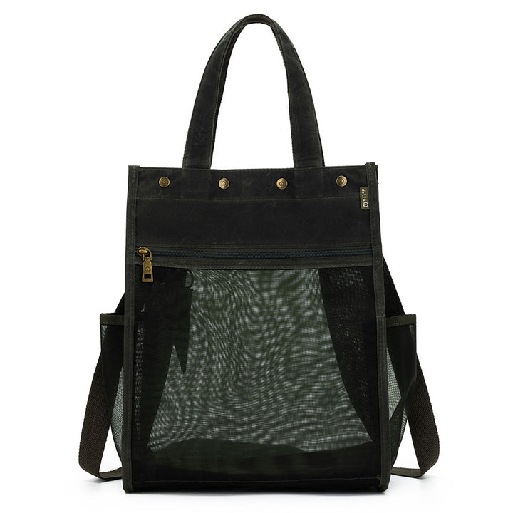 della Q Maker's Tall Mesh Tote - Olive - Extra Image