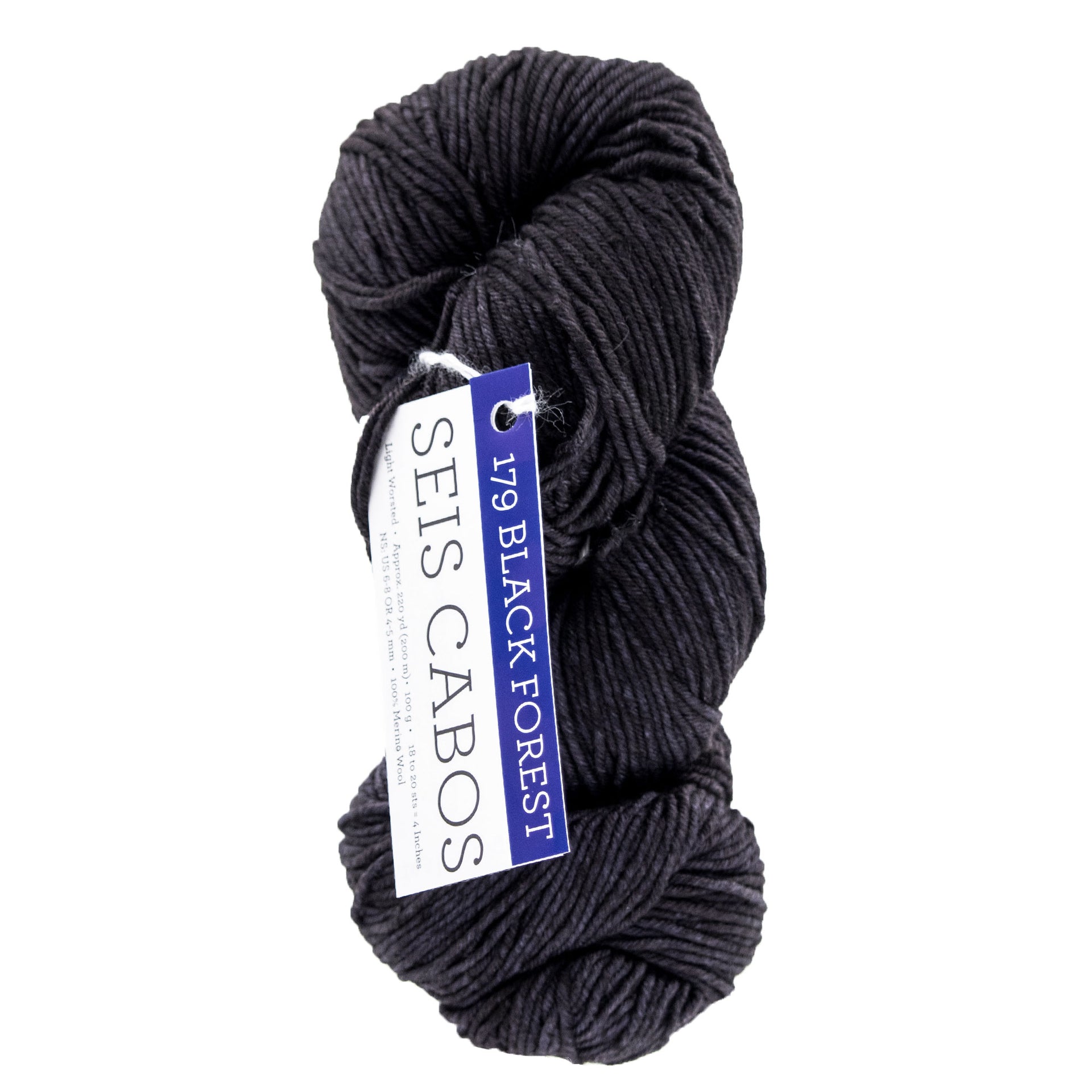 Malabrigo Seis Cabos Yarn - 179 Black Forest - Zoom Image
